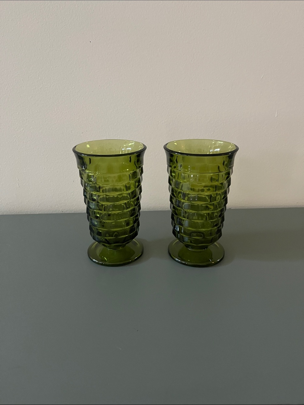 Vintage Pair of Indiana Whitehall Colony Ice Tea Glasses or Tumblers